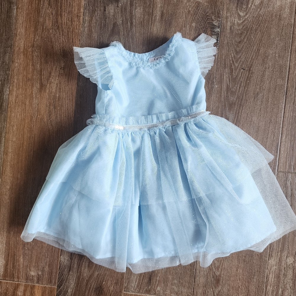 SWEET POWDER BLUE TULLE DRESS. SIZE 2T, BY GEORGE